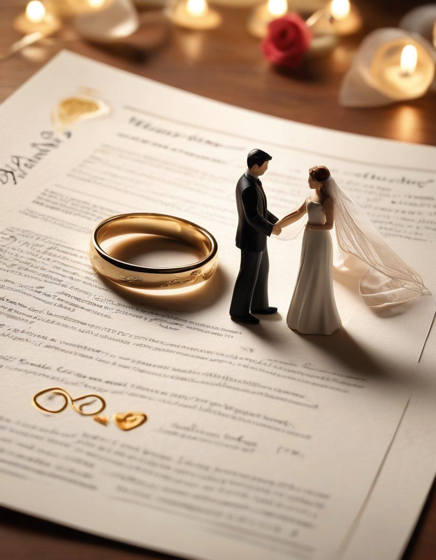 A couple celebrating their 25th anniversary surrounded by symbols of love and security, such as hearts, wedding rings, and documents representing insurance policies. The background features a timeline illustrating their journey from dating to marriage to anniversary celebration, with vibrant colors and warm lighting emanating a sense of happiness and stability. super-realistic. vibrant colors. soft focus.